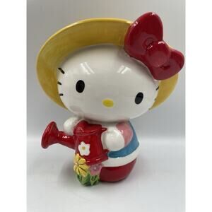 Hello Kitty Garden Figurine, Ceramic, 6.25" L X 4.75" W X 6.5" H, Sunny Watering